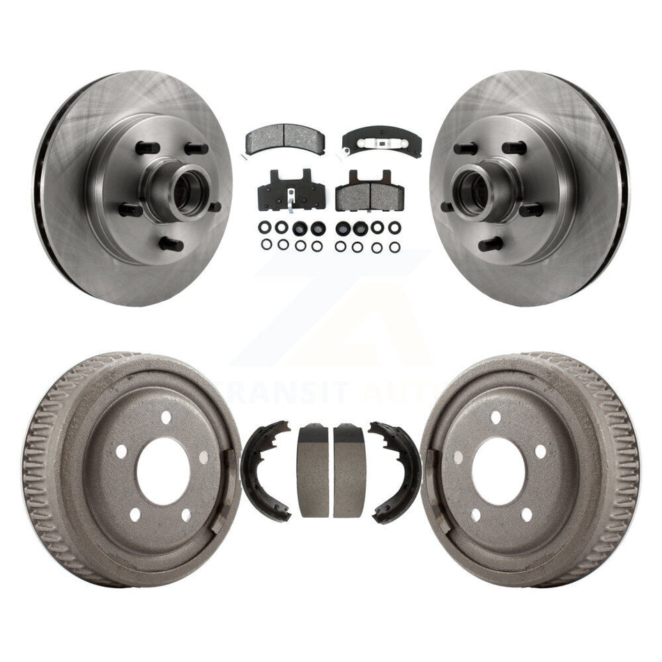 Front Rear Disc Brake Rotors Hub Assembly Semi-Metallic Pads And Drum Kit For Chevrolet C1500 Suburban GMC Yukon K8S-103482