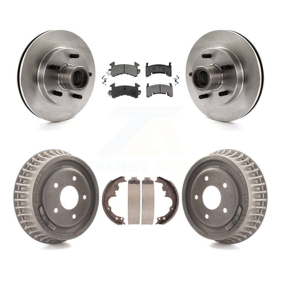 Front Rear Disc Brake Rotors Hub Assembly Semi-Metallic Pads And Drum Kit For Chevrolet S10 GMC Sonoma Blazer Jimmy Isuzu Hombre K8S-103487