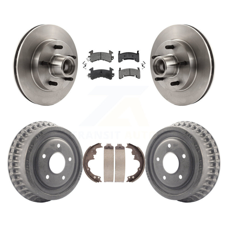 Front Rear Brake Rotors Semi-Metallic Pad Drum Kit For Chevrolet S10 Camaro Pontiac Monte Carlo GMC Firebird Blazer El Camino Buick Regal S15 Oldsmobile Cutlass Supreme Jimmy K8S-103488