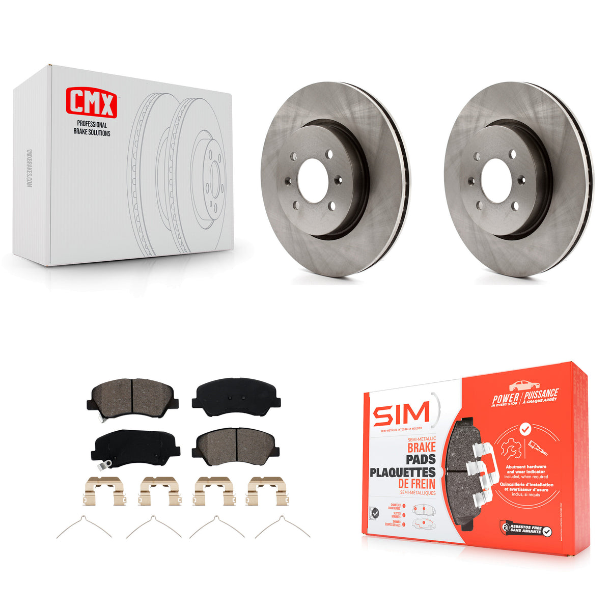 Front Disc Brake Rotors And Semi-Metallic Pads Kit For Kia Rio Hyundai Accent K8S-103504