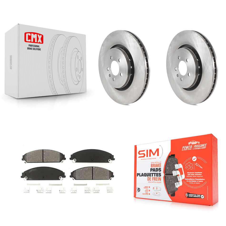 Front Disc Brake Rotors And Semi-Metallic Pads Kit For Dodge Charger With 355mm Diameter Rotor K8S-103521