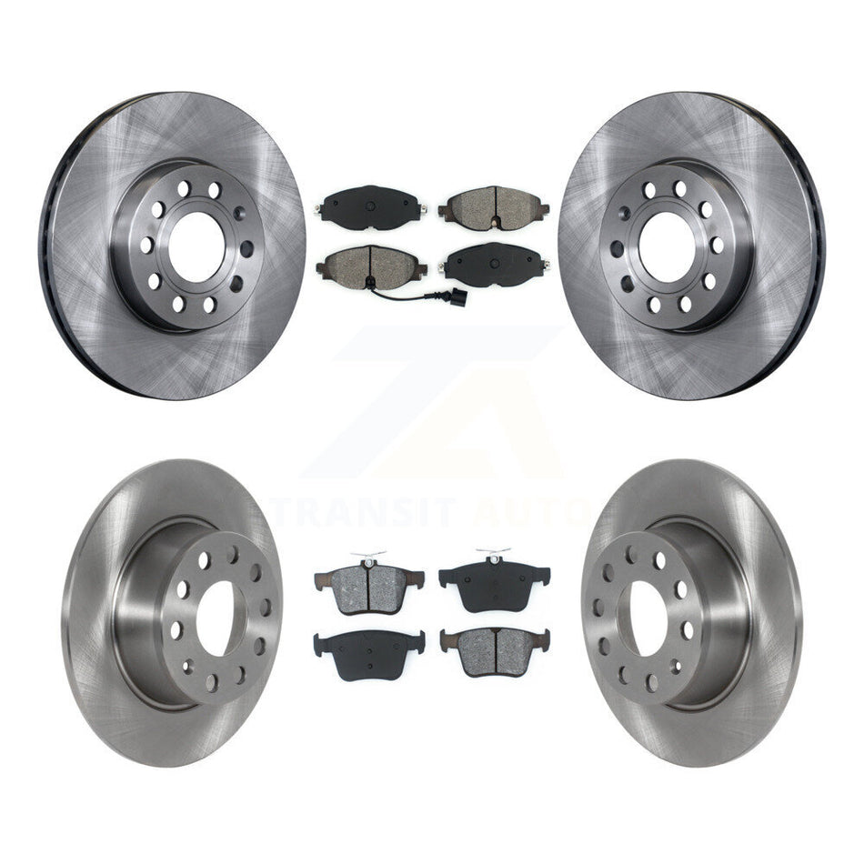 Front Rear Disc Brake Rotors And Semi-Metallic Pads Kit For Volkswagen Jetta Taos K8S-103529
