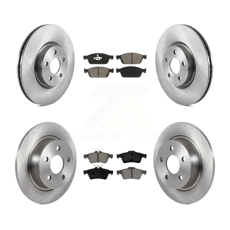 Front Rear Disc Brake Rotors And Semi-Metallic Pads Kit For Ford Connect K8S-103532