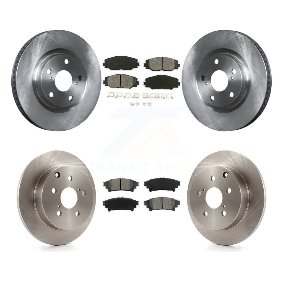 Front Rear Disc Brake Rotors And Semi-Metallic Pads Kit For 2016-2019 Toyota Mirai K8S-103546