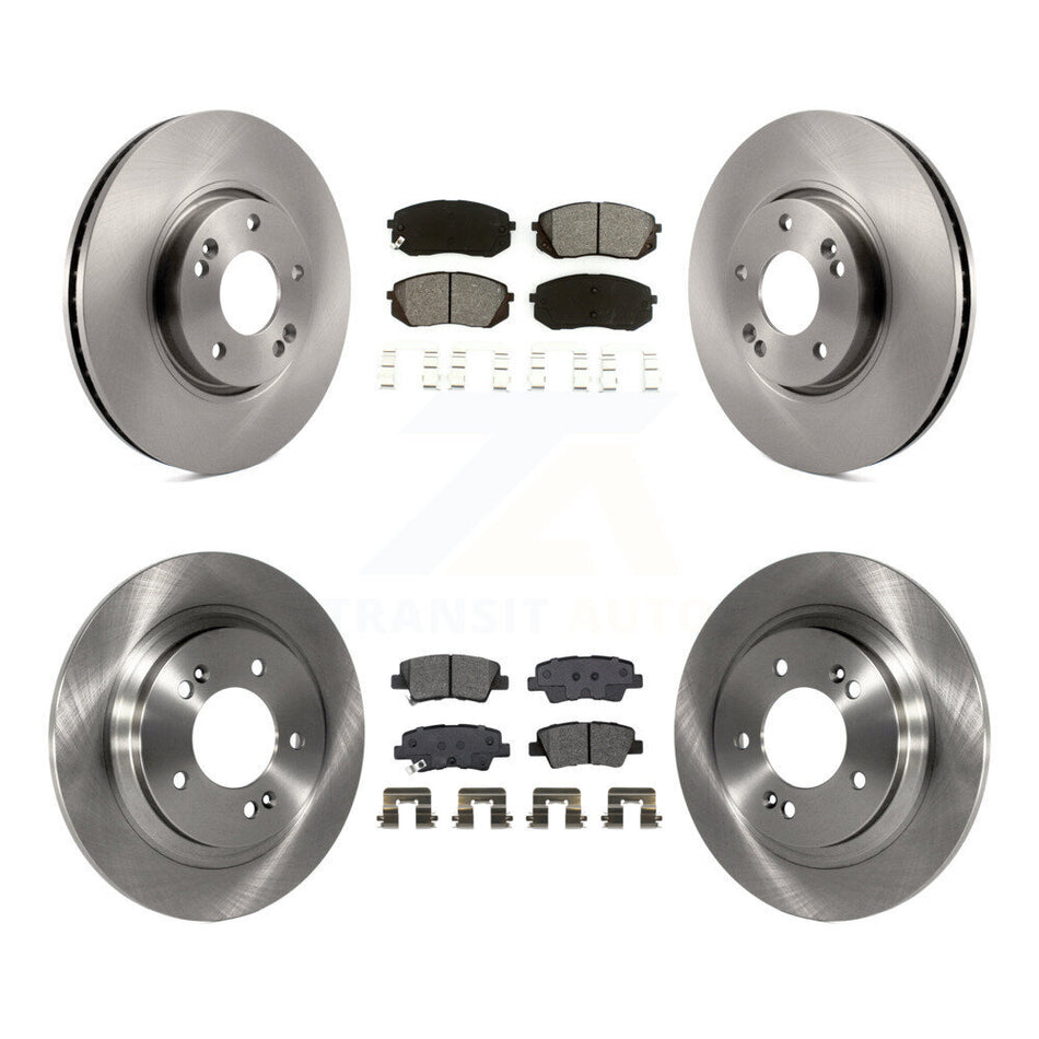 Front Rear Brake Rotors Semi-Metallic Pad Kit For 16 Kia Soul EV From Chassis VIN #160921 K8S-103549