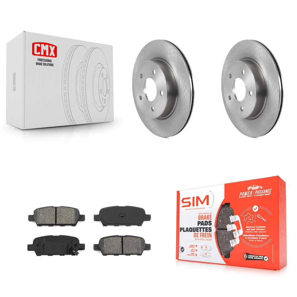 Rear Disc Brake Rotors And Semi-Metallic Pads Kit For Nissan Rogue Sport LEAF Qashqai K8S-103564