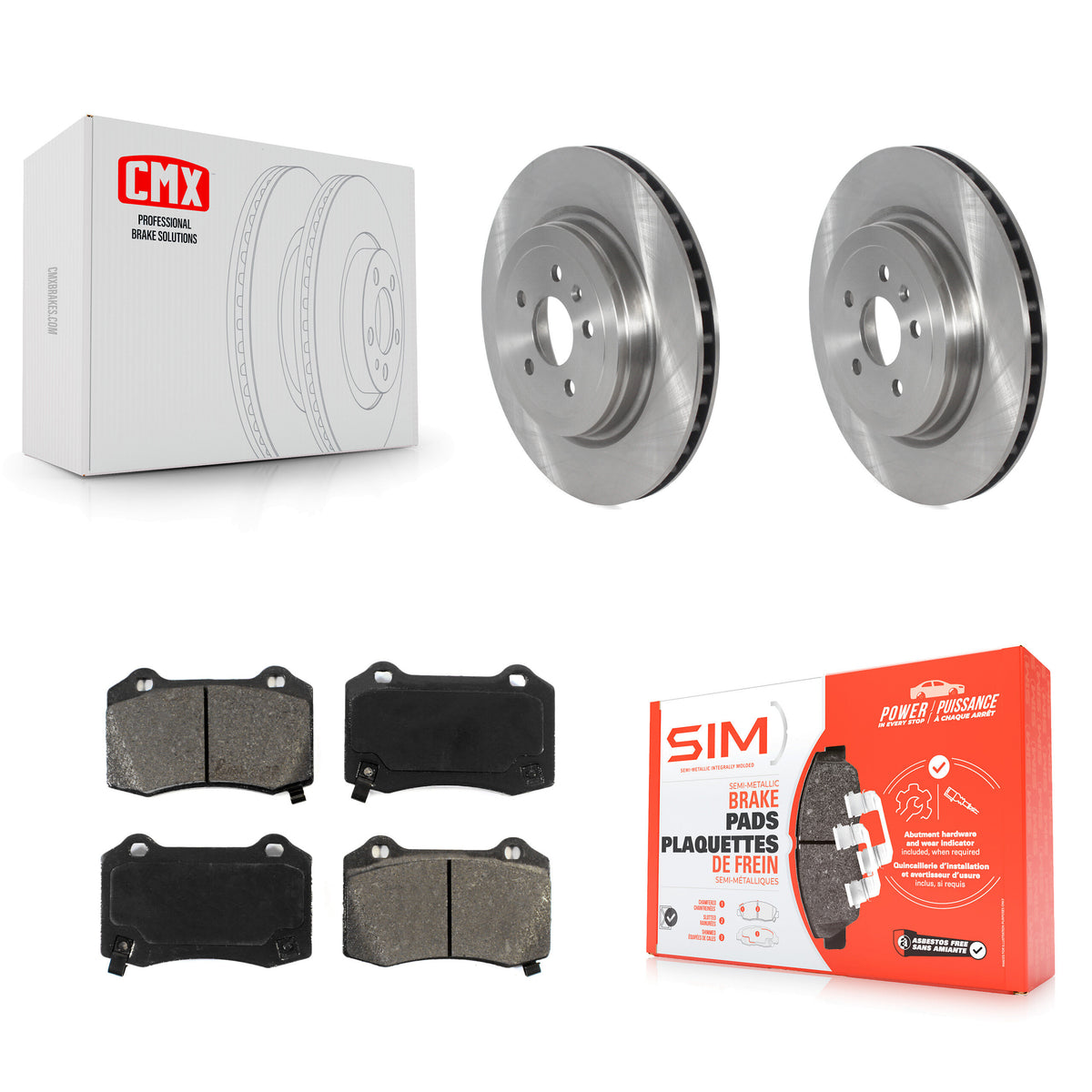 Rear Disc Brake Rotors And Semi-Metallic Pads Kit For Tesla X S K8S-103577