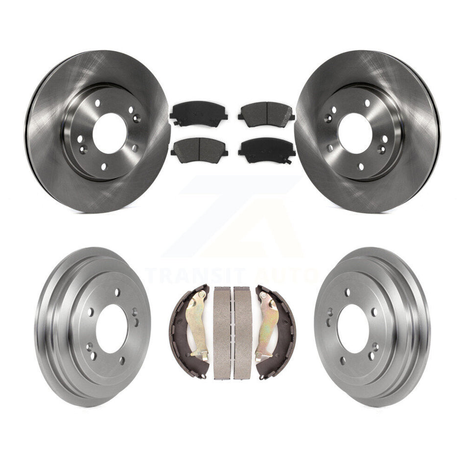Front Rear Disc Brake Rotors Semi-Metallic Pads And Drum Kit For Hyundai Elantra K8S-103583