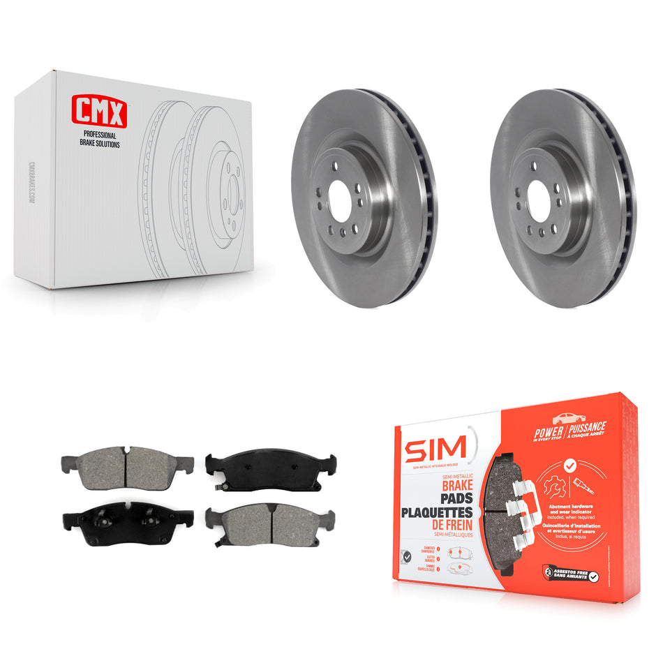 Front Disc Brake Rotors And Semi-Metallic Pads Kit For Mercedes-Benz ML350 GLE350 ML400 GLE400 ML250 GLE300d K8S-103589