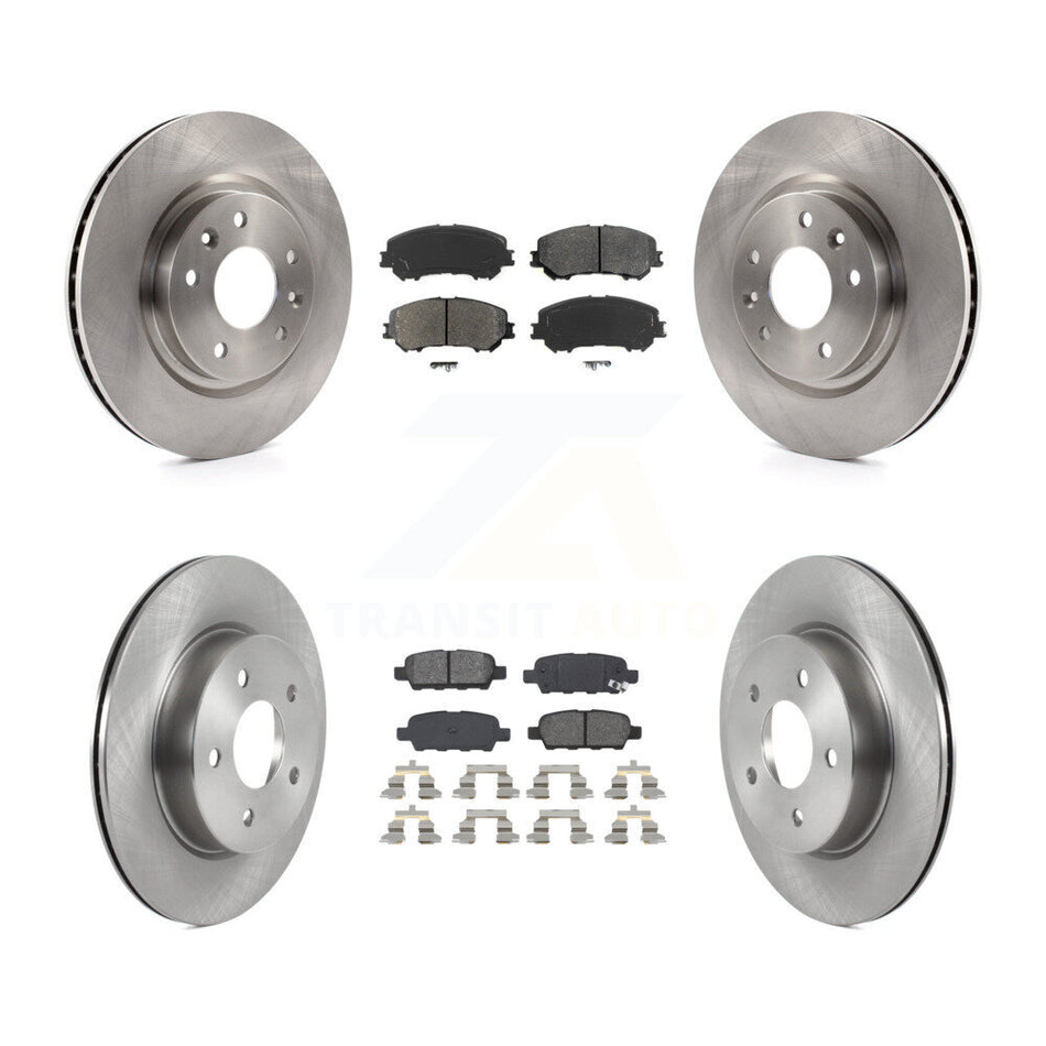 Front Rear Disc Brake Rotors And Semi-Metallic Pads Kit For 2019-2019 Nissan Rogue Sport Qashqai With Manual Parking SL K8S-103610