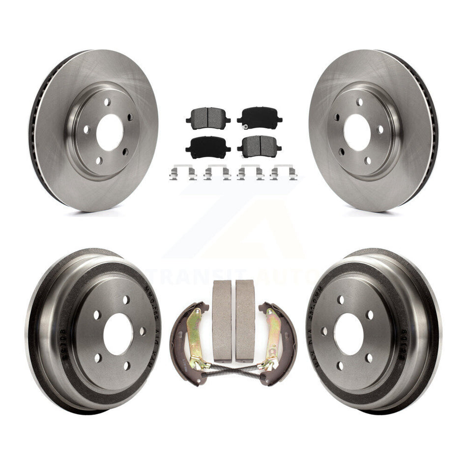 Front Rear Disc Brake Rotors Semi-Metallic Pads And Drum Kit For Chevrolet Malibu K8S-103619