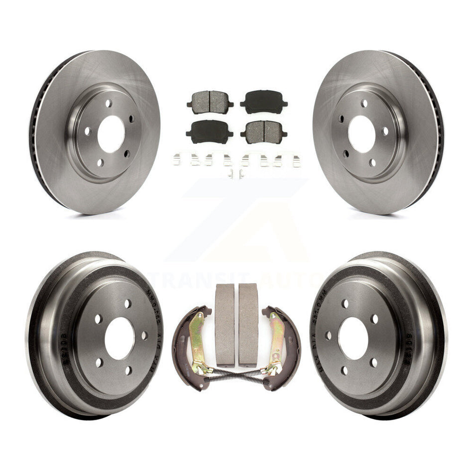 Front Rear Disc Brake Rotors Semi-Metallic Pads And Drum Kit For Chevrolet Malibu K8S-103620
