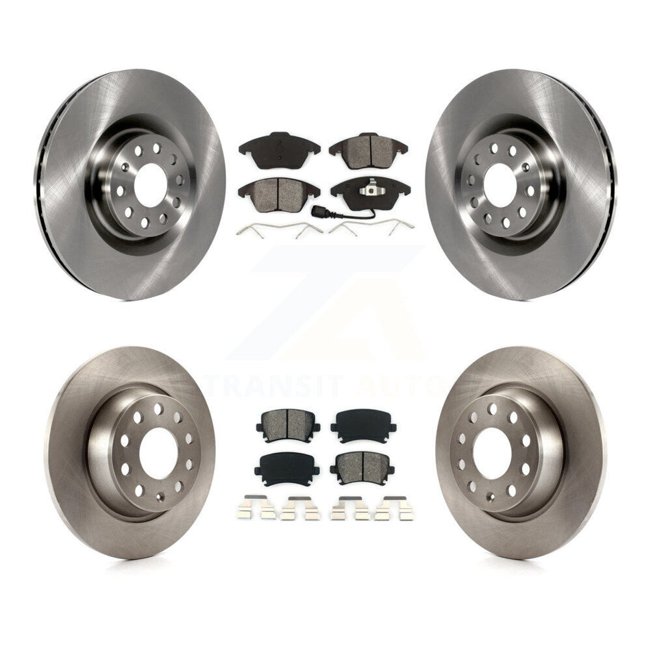 Front Rear Disc Brake Rotors And Semi-Metallic Pads Kit For Volkswagen CC K8S-103637