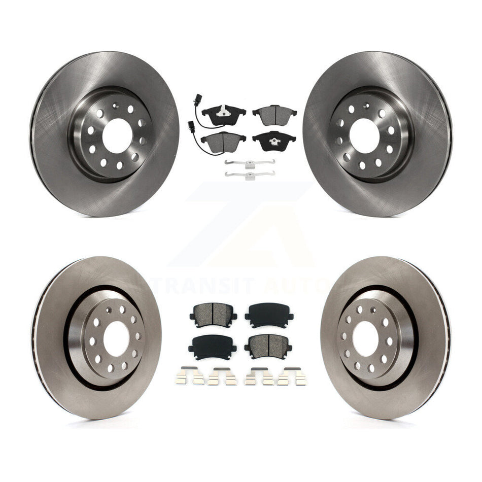 Front Rear Disc Brake Rotors And Semi-Metallic Pads Kit For Volkswagen CC K8S-103638