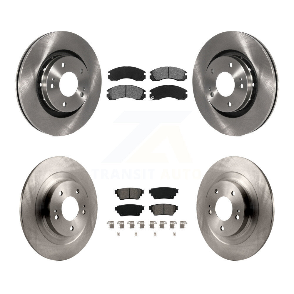Front Rear Disc Brake Rotors And Semi-Metallic Pads Kit For Mitsubishi Outlander PHEV K8S-103653