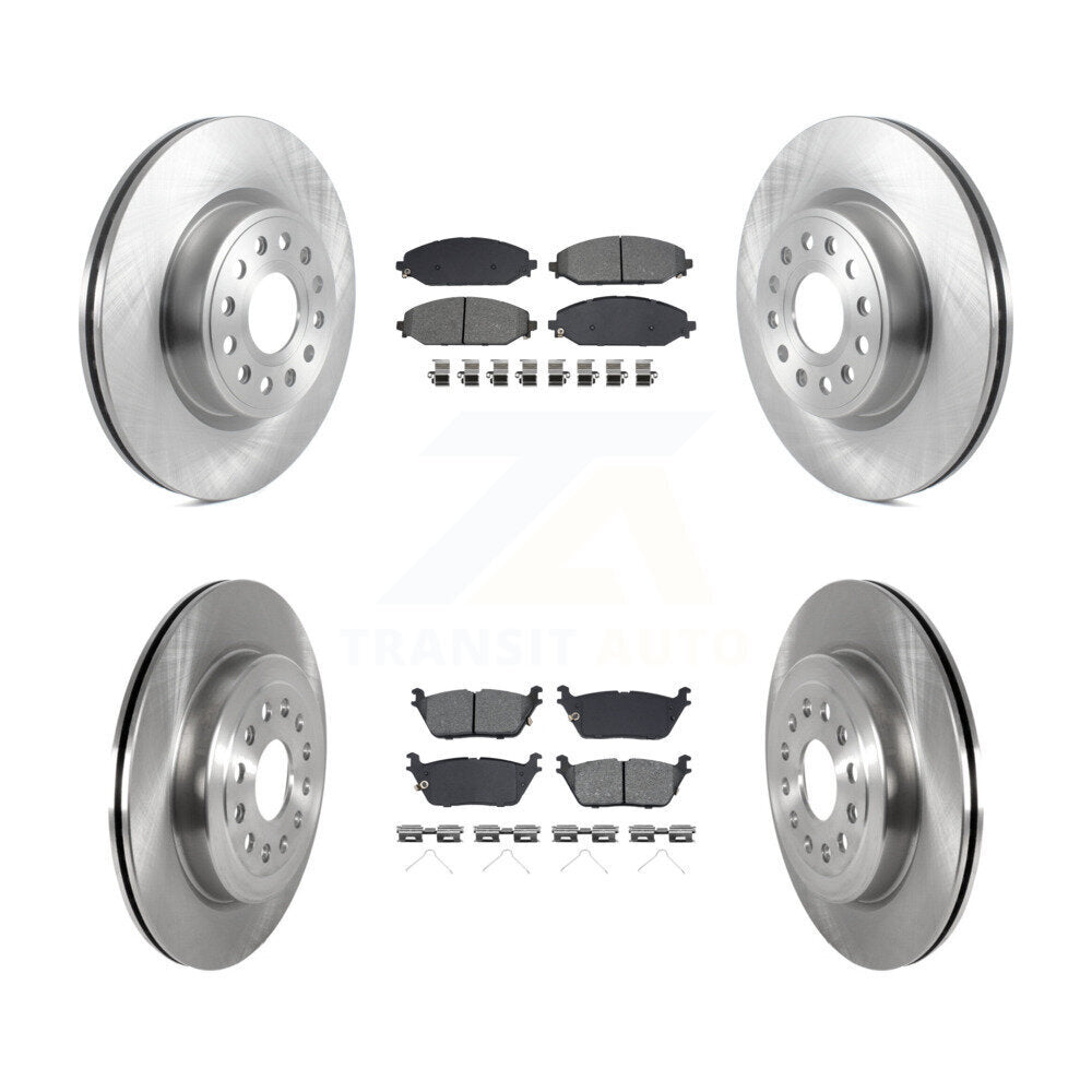 Front Rear Disc Brake Rotors And Semi-Metallic Pads Kit For Ram 1500 K8S-103673