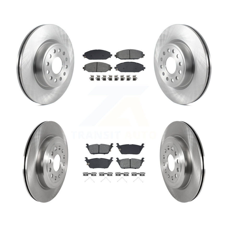 Front Rear Disc Brake Rotors And Semi-Metallic Pads Kit For Ram 1500 K8S-103673