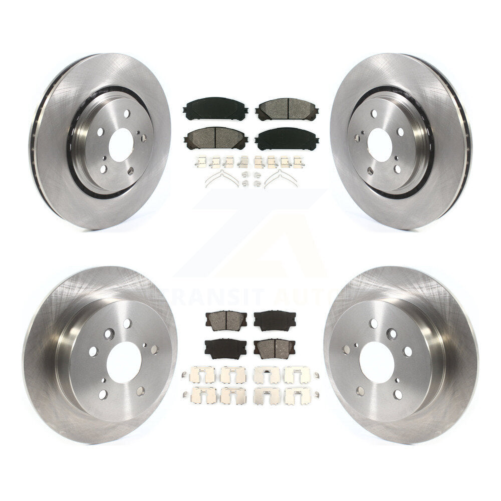 Front Rear Brake Rotor & Semi-Metallic Pad Kit For Toyota Camry With Manual Parking K8S-103676