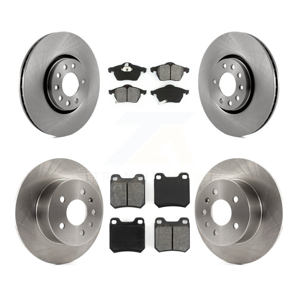 Front Rear Disc Brake Rotors And Semi-Metallic Pads Kit For 1999-2002 Saab 9-3 Viggen K8S-103683