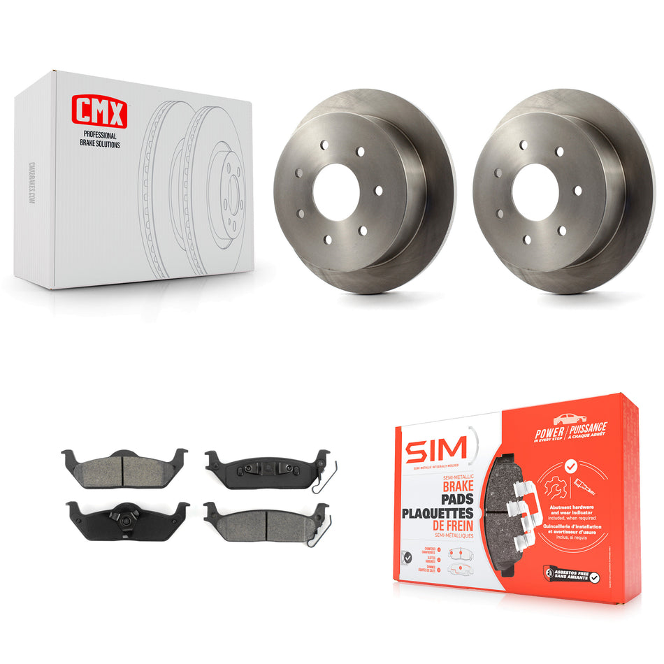 Rear Disc Brake Rotors And Semi-Metallic Pads Kit For Ford F-150 K8S-103694
