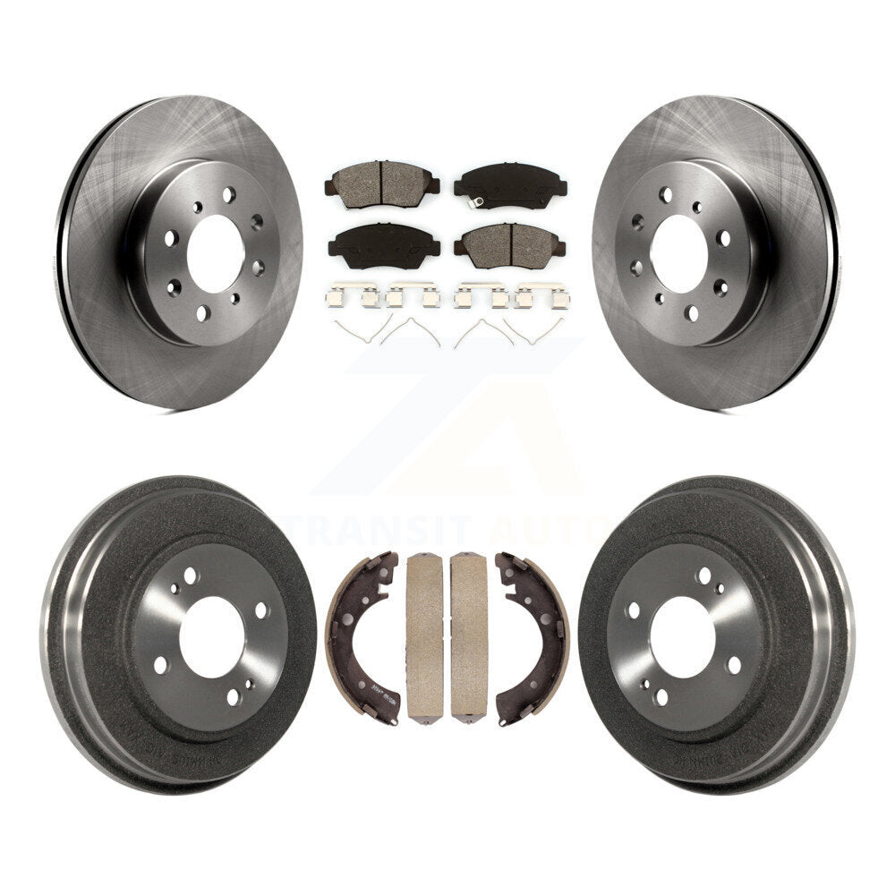 Front Rear Disc Brake Rotors Semi-Metallic Pad Drum Kit For Honda Civic With 4 Lug Wheels K8S-103700