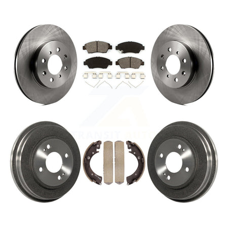 Front Rear Disc Brake Rotors Semi-Metallic Pad Drum Kit For Honda Civic With 4 Lug Wheels K8S-103700