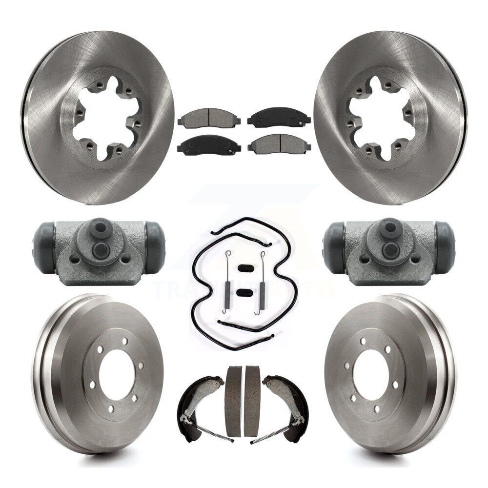 Front Rear Brake Rotor Semi-Metallic Pad Drum Kit (9Pc) For Chevrolet Colorado GMC Canyon K8S-103712