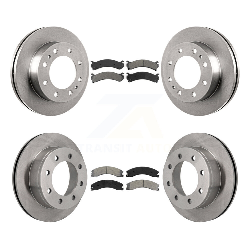 Front Rear Disc Brake Rotors And Semi-Metallic Pads Kit For Chevrolet Express 4500 K8S-103717