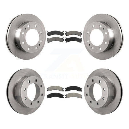 Front Rear Disc Brake Rotors And Semi-Metallic Pads Kit For Chevrolet Express 4500 K8S-103717