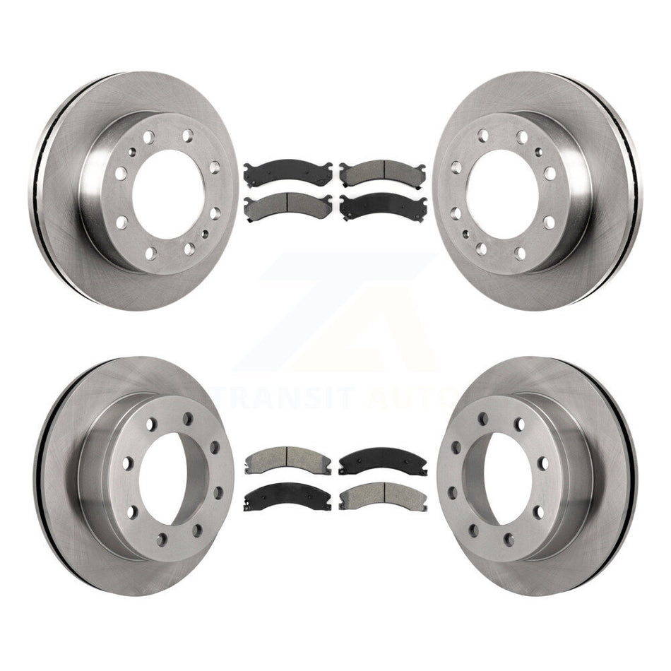 Front Rear Disc Brake Rotors And Semi-Metallic Pads Kit For Chevrolet Express 4500 K8S-103717