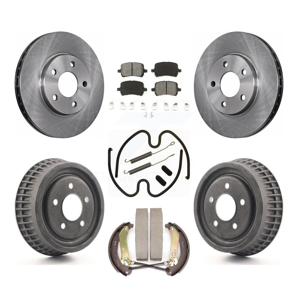 Front Rear Disc Brake Rotors Semi-Metallic Pads And Drum Kit (7Pc) For Chevrolet Malibu K8S-103725