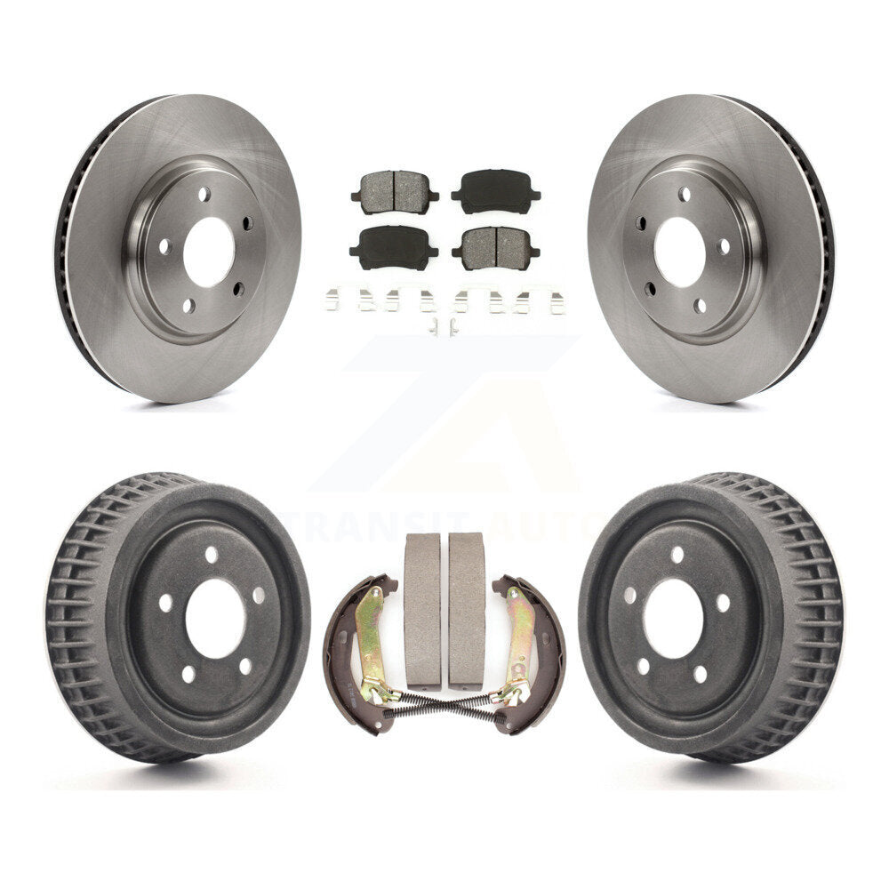 Front Rear Brake Rotor Semi-Metallic Pad & Drum Kit For Chevrolet Malibu Disc rear brakes K8S-103732