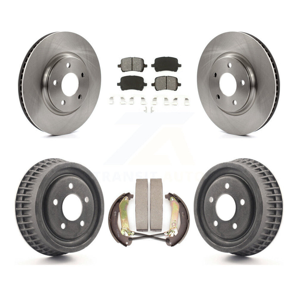 Front Rear Brake Rotor Semi-Metallic Pad & Drum Kit For Chevrolet Malibu Disc rear brakes K8S-103732