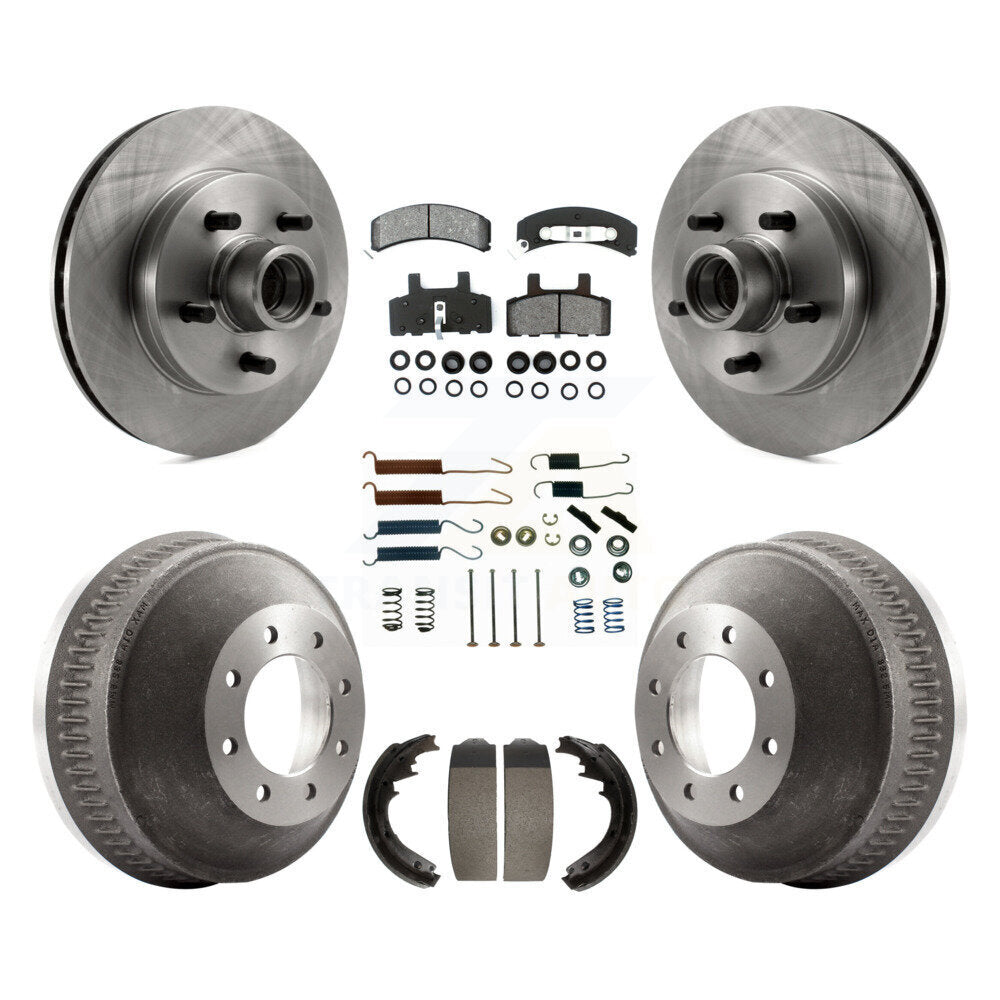 Front Rear Brake Rotors Semi-Metallic Pad Drum Kit (7Pc) For C1500 Suburban Chevrolet GMC K8S-103739