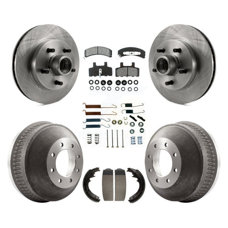 Front Rear Brake Rotors Semi-Metallic Pad Drum Kit (7Pc) For C1500 Suburban Chevrolet GMC K8S-103739