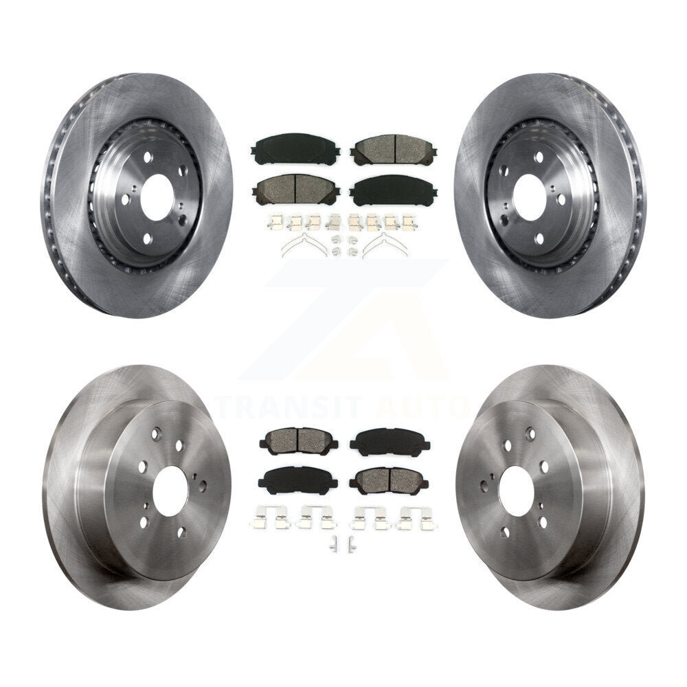Front Rear Disc Brake Rotors And Semi-Metallic Pads Kit For Toyota Highlander K8S-103748
