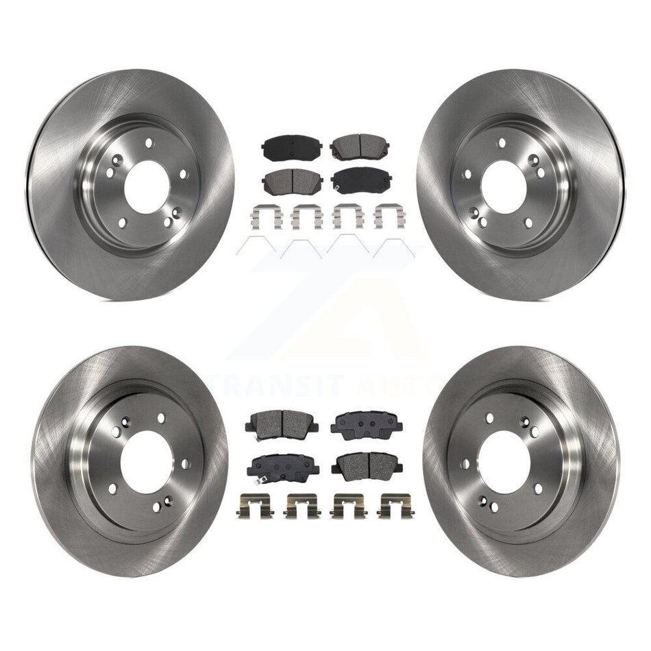 Front Rear Disc Brake Rotors And Semi-Metallic Pads Kit For Hyundai Elantra GT Kia Forte5 K8S-103749