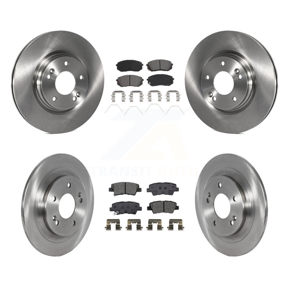 Front Rear Brake Rotor Semi-Metallic Pad Kit For Hyundai Kona With Electric Parking K8S-103756