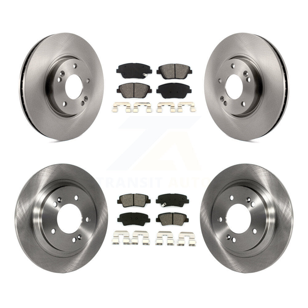 Front Rear Disc Brake Rotors And Semi-Metallic Pads Kit For Hyundai Sonata K8S-103760