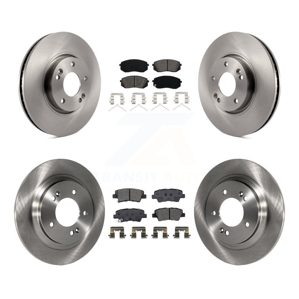 Front Rear Disc Brake Rotors And Semi-Metallic Pads Kit For Hyundai Sonata K8S-103762