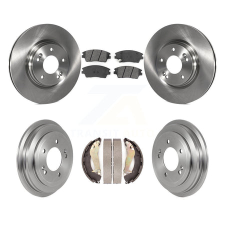 Front Rear Disc Brake Rotor Semi-Metallic Pad Drum Kit For 2017-2020 Hyundai Elantra 1.6L K8S-103778