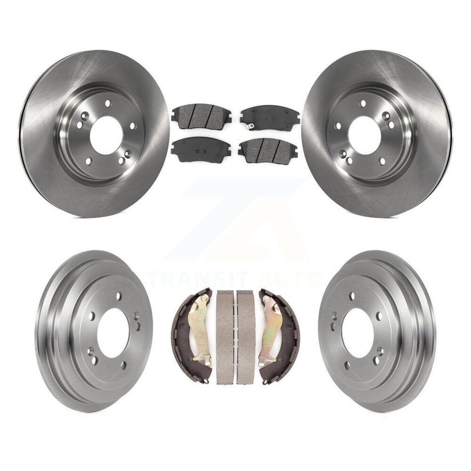 Front Rear Disc Brake Rotor Semi-Metallic Pad Drum Kit For 2017-2020 Hyundai Elantra 1.6L K8S-103778