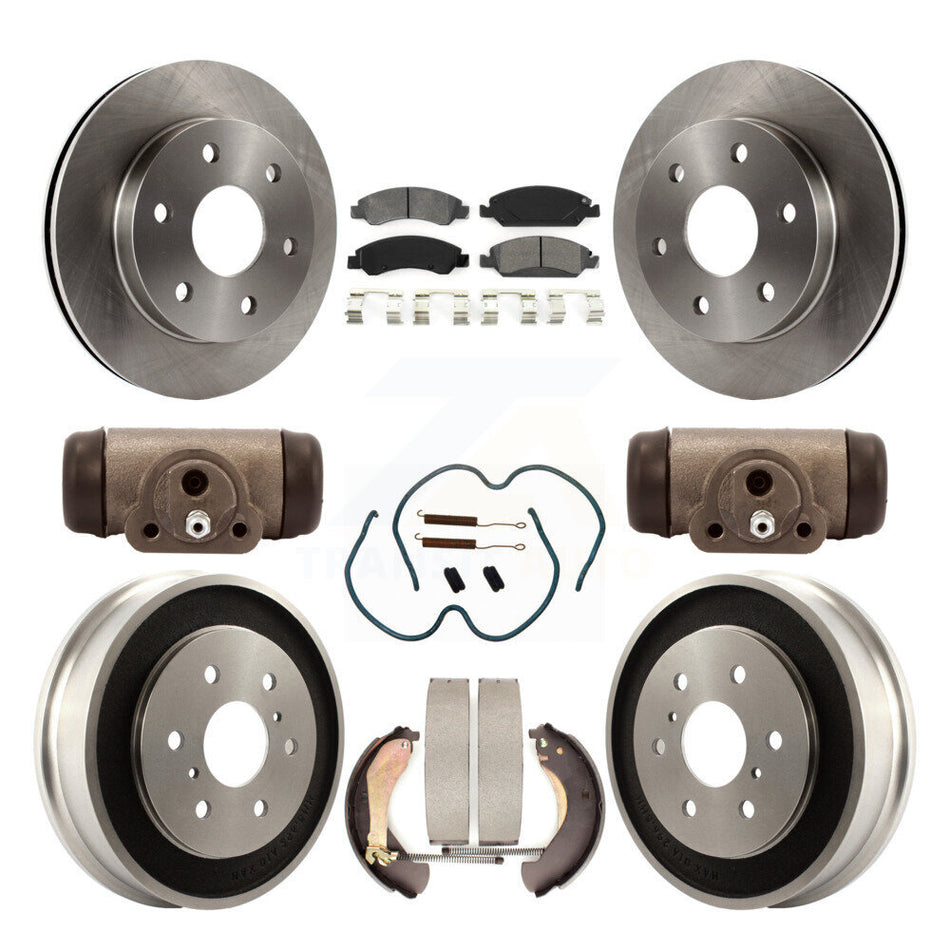 Front Rear Disc Brake Rotors Semi-Metallic Pads And Drum Kit (9Pc) For GMC Sierra 1500 K8S-103780
