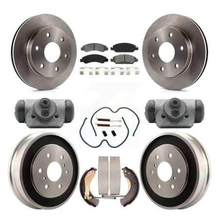 Front Rear Disc Brake Rotors Semi-Metallic Pads And Drum Kit (9Pc) For GMC Sierra 1500 K8S-103781