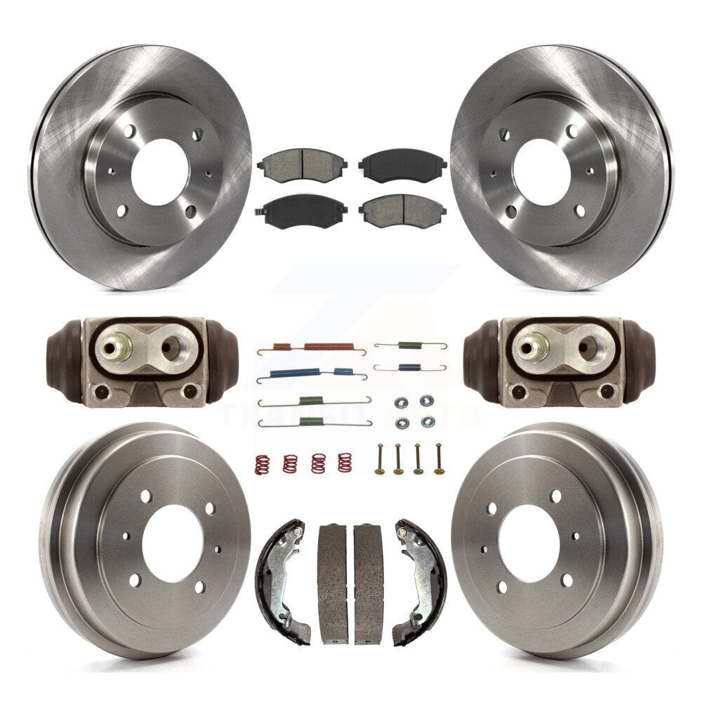 Front Rear Disc Brake Rotors Semi-Metallic Pads And Drum Kit (9Pc) For Hyundai Elantra K8S-103783