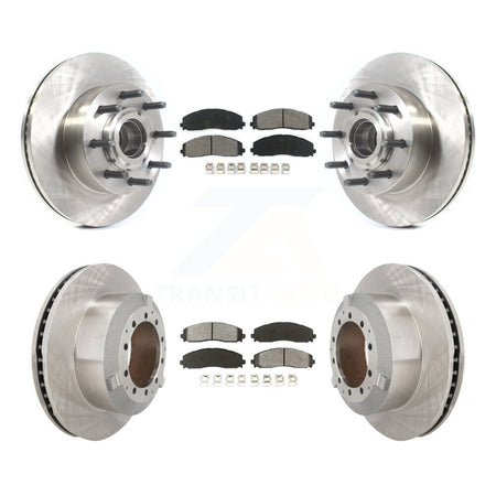 Front Rear Disc Brake Rotors And Semi-Metallic Pads Kit For Ford F-350 Super Duty K8S-103815