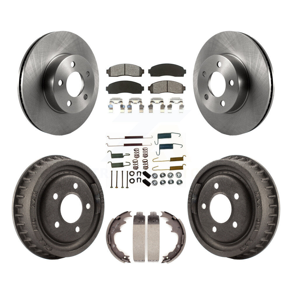 Front Rear Disc Brake Rotors Semi-Metallic Pads And Drum Kit (7Pc) For Mazda B4000 K8S-103829