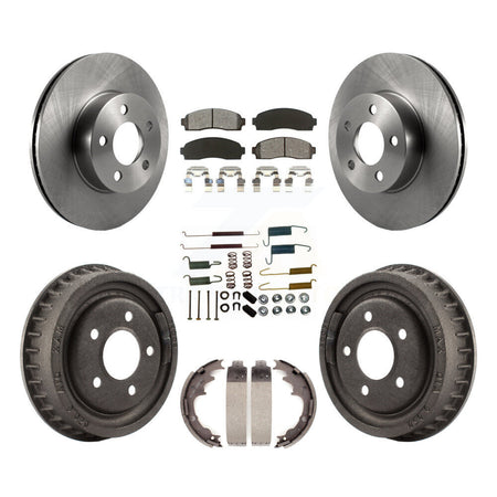 Front Rear Disc Brake Rotors Semi-Metallic Pads And Drum Kit (7Pc) For Mazda B4000 K8S-103829