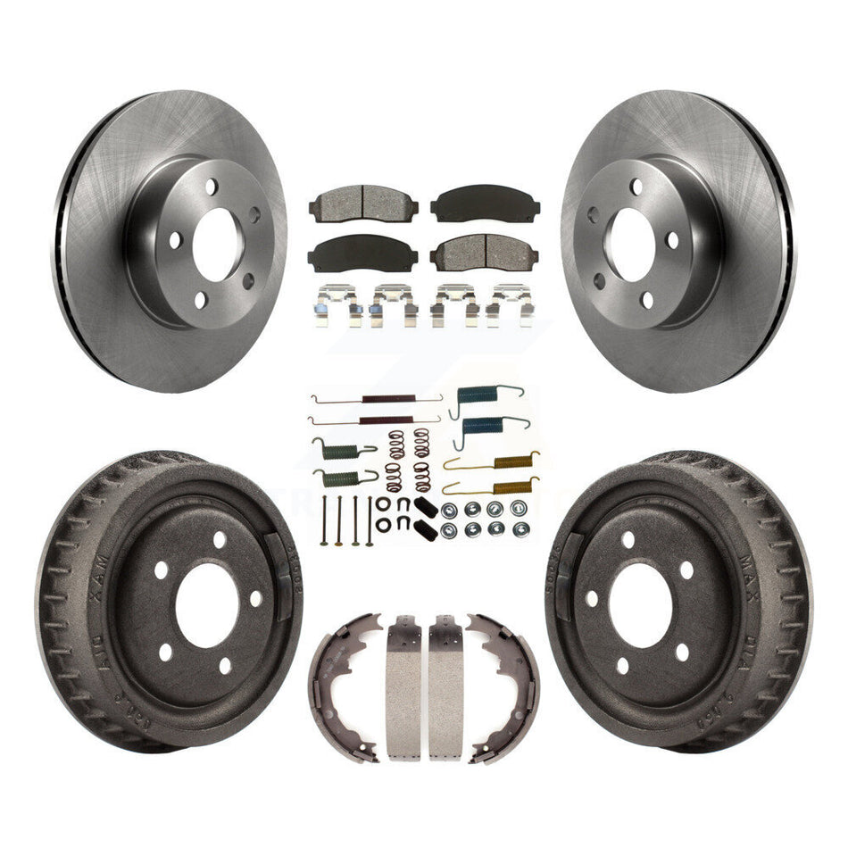 Front Rear Disc Brake Rotors Semi-Metallic Pads And Drum Kit (7Pc) For Mazda B4000 K8S-103829
