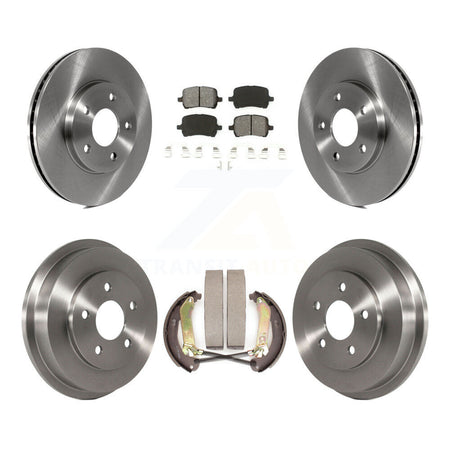 Front Rear Brake Rotors Semi-Metallic Pad & Drum Kit For 2009 Chevrolet HHR With 13-H7324 K8S-103835